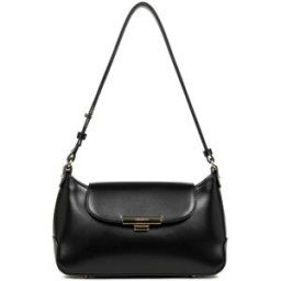 Lancaster Maroquinerie Sac A rabat avec fermoir M Suave Evenly noir en cuir female