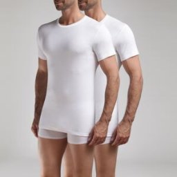 Dim Homme Pack de 2 t-shirts homme col rond blancs en coton M unisex