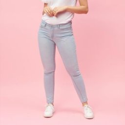3 SUISSES Jean étroit coupe 5 poches femme - Blue Denim bleu clair 44 female