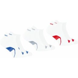 Lot de 3 paires de chaussettes basses homme Lifestyle Wilson Blanc en coton 39/42 male