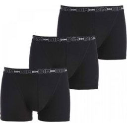 Dim Homme Pack de 3 Boxers Coton Stretch - Ceinture Siglée Noir S male