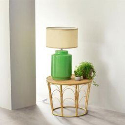 Becquet Lampe à poser en céramique LUXAVERDA verte unisex