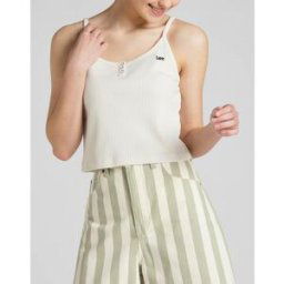 Lee T-Shirt Femme en Coton écru XS female