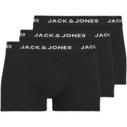jack & jones Maillots en Coton Noir anthony Trunks 3 Pack Black Bert S male