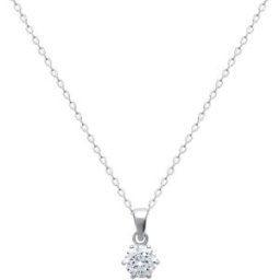 Maison de la Bijouterie Pendentif femme argent rhodié blanc serti griffe - ZVZ5366Z female