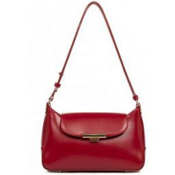 Lancaster Maroquinerie Sac A rabat avec fermoir M Suave Evenly en cuir rouge carmin female