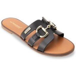 Les Tropéziennes par M.Belarbi Mules plate en cuir HAMIA noir 37 female