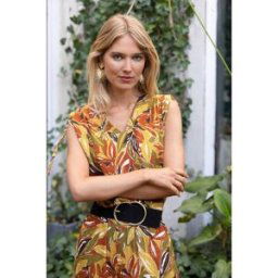 3S. x Réédition Top Stella ocre en viscose 44 female