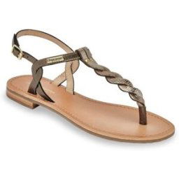 Les Tropéziennes par M.Belarbi Sandales HAMSONG kaki-or en cuir 41 female