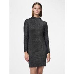 Pieces Robe courte manches longue tight fit noir Monica Willa L female