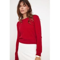 Maison Héritage Pull femme col rond ZARA en cachemire rouge M female