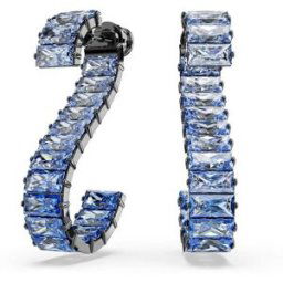 Boucles oreilles Swarovski Matrix Baguette - 5705780 Métal recouvert de ruthénium Bleu female