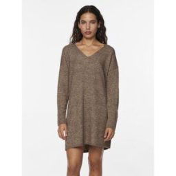 Pieces Robe midi en maille marron Amy S female