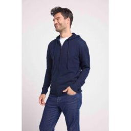 Maison Héritage Hoodie homme zippe HUGO en cachemire bleu marine L male