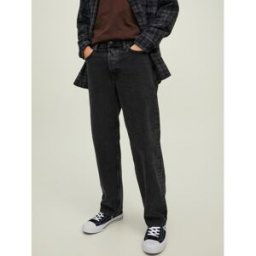 jack & jones Jean à coupe ample Loose Fit Noir en coton Taille : 28 / Longueur : 30 male