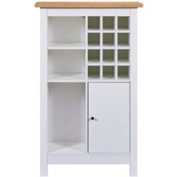 3S. x Home Armoire à bouteilles JULINA coloris blanc chêne Artisan unisex