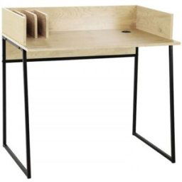 3S. x Home Bureau en métal noir et plateaux en bois Style Industriel unisex