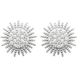 Boucles oreilles femme soleil argent rhodié Maison de la Bijouterie Z5W03Z0 female