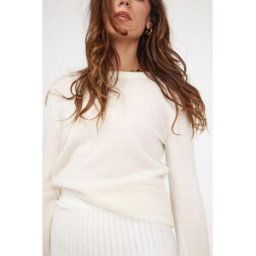Maison Héritage Pull femme col rond ZARA en cachemire ecru L female