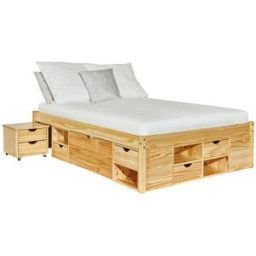 3S. x Home Lit en Pin Massif IRIVO avec tiroirs de rangement unisex