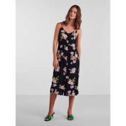 Pieces Robe midi noir en viscose Zara XL female
