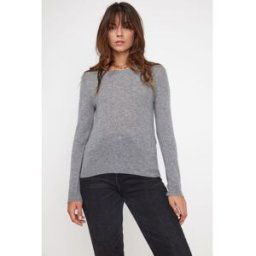 Maison Héritage Pull femme col rond ZARA en cachemire gris fonce XL female
