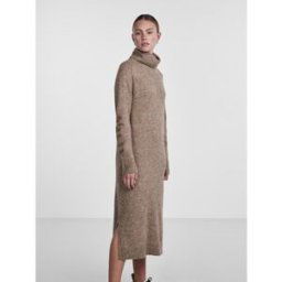 Pieces Robe midi en maille marron Lia M female