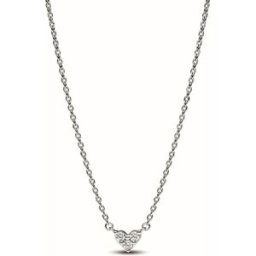 Collier C?ur Trois Pierres - Pandora Timeless Argent 45 cm female