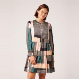 Naf Naf Robe courte motifs asymétriques multicolore 36 unisex