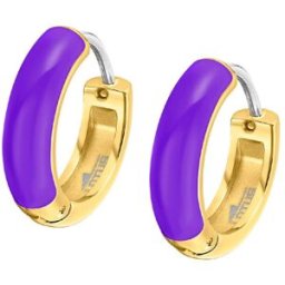 Boucles oreilles Lotus Style Bijoux Tropical Vibes LS2331-4-1 Acier acier Violet female