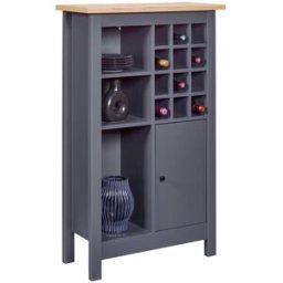 3S. x Home Armoire à bouteilles NELLINA coloris anthracite unisex