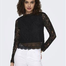 Only Top en dentelle New Karo noir Demi L female