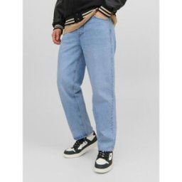 jack & jones Jean à coupe ample Loose Fit Bleu en coton Marc Taille : 30 / Longueur : 34 male