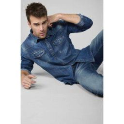 Le Temps des Cerises Chemise en jeans JUANITO bleu James XXXL male