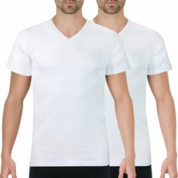 Athena Lot de 2 Tee-shirts homme col V Ecopack blanc en coton XXXL male