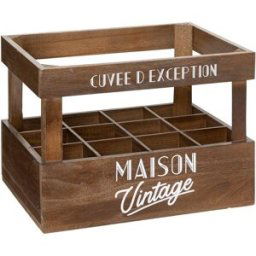 3S. x Home Porte bouteilles en bois 30x30cm unisex