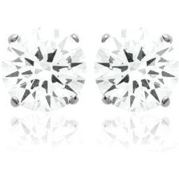 Maison de la Bijouterie Boucles d'oreille Puces Oxydes mixte argent rhodié serti griffe classique - Z5055Z06 female