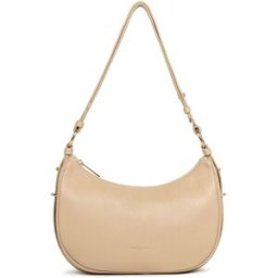 Lancaster Maroquinerie Sac besace zippé M Milano Aria beige en cuir female