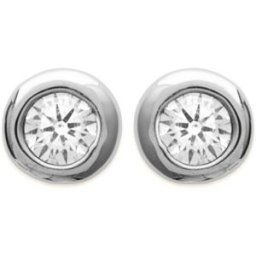 Maison de la Bijouterie Boucles d'oreille mixte argent rhodié serti clos rhodie - Z5ZZ5Z0Y female