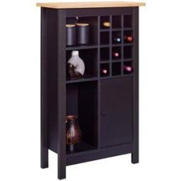 3S. x Home Armoire à bouteilles HELINA coloris noir unisex