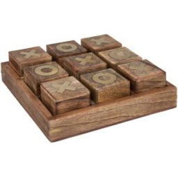 3S. x Home Jeu Morpion Bois 23x23 Beige Moyen unisex