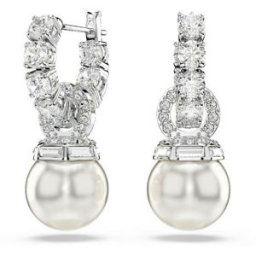 Boucles oreilles Swarovski Matrix Pearl - 5691716 Métal rhodié Argent female