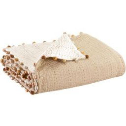 Maison Vivaraise Courtepointe uni Gastounet Sienne 180 x 180 180 x 180 cm unisex