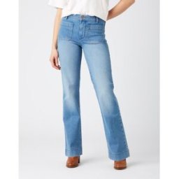 Wrangler Jean Femme Flare bleu clair en coton 24 female