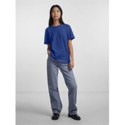 Pieces T-shirt regular fit manches courtes bleu June L female