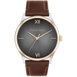 Montre Homme Calvin Klein Montres Ascend - 25200453 Bracelet Cuir Marron male