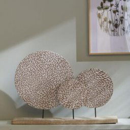 Today Deco a poser Beige Bois de manguier FACTORY - 3 pièces 53 cm unisex