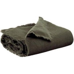 Maison Vivaraise Édredon uni Laly Olive 85 x 200 85 x 200 cm unisex