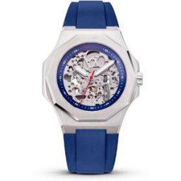 Montre Homme Maison Du Temps MTZeta Skeleton Silicone Bleu male