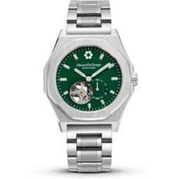 Montre Homme Maison Du TempsMTDelta Coeur Ouvert Vert Acier male